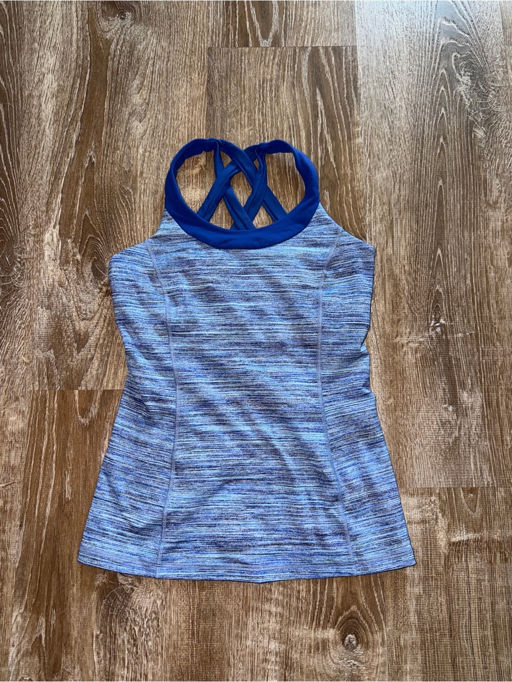 Vintage Y2K Lululemon Blue Striped Athletic Top